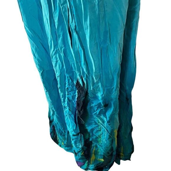 Decode 1.8 Womens Blue 100% Silk Print Sleeveless Empire Waist Dress sz 8w - Picture 10 of 16